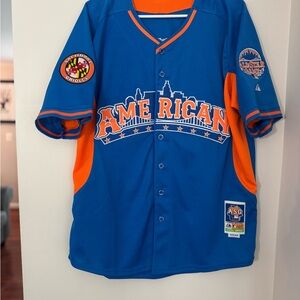 Majestic Blue and Orange American League Jersey
